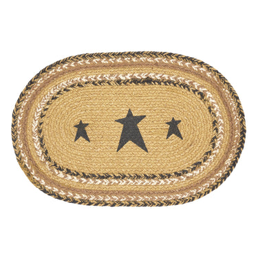 Kettle Grove Jute Braided Placemat Stencil Stars 10